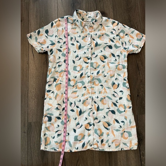 Rachel Zoe Linen Button Up Shirt Dress with pockets Size Large - Picture 4 of 9